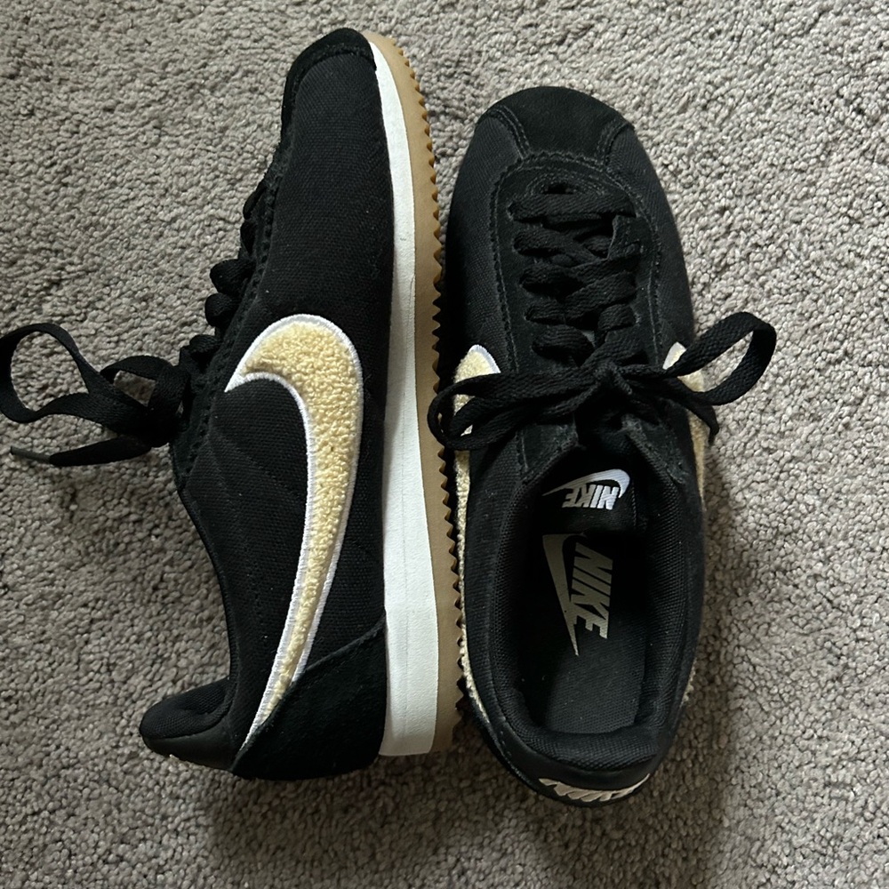 Teddy Black and Premium Light Cream Womens Nike Cortez